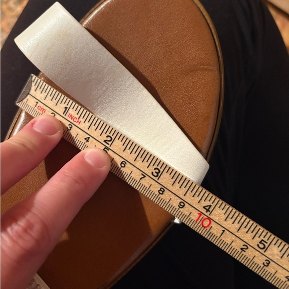 Italian Shoemakers White Beaded Wedge Sandals - Picture 5 of 5